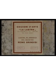 REMO BRINDISI - INCISIONE SU LASTRA D'ARGENTO (ARG.800/GR 500) Cm 30x40 + CORNICE