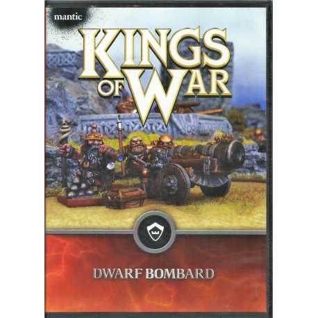 KING OF WAR - DWARF BOMBARD - MANTIC GAMES MINIATURES (NUOVO SIGILLATO)
